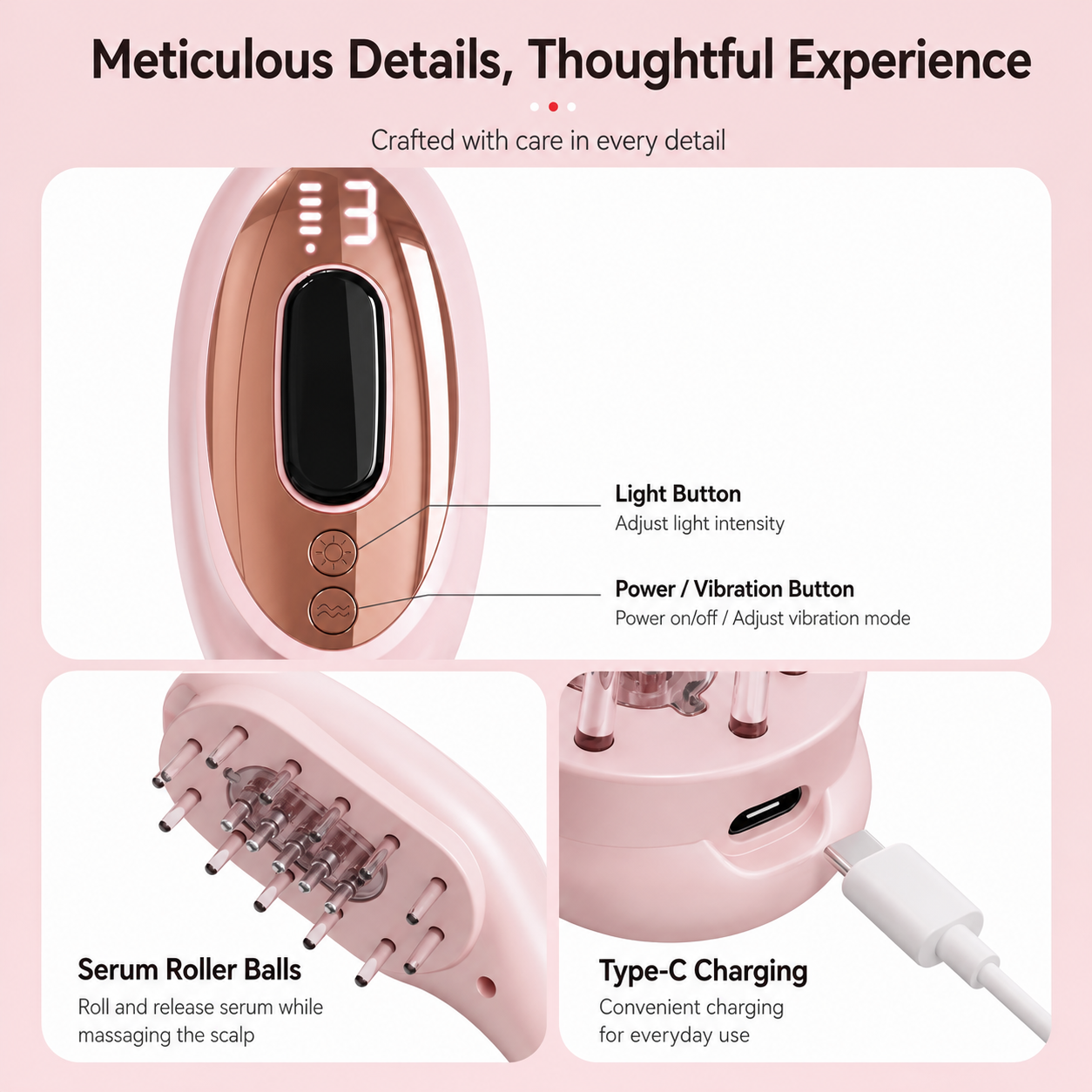4-in-1 LED Scalp Massager